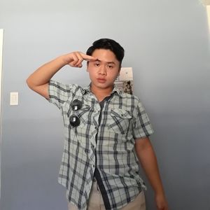 Vintage Blue Guess Beach Shirt